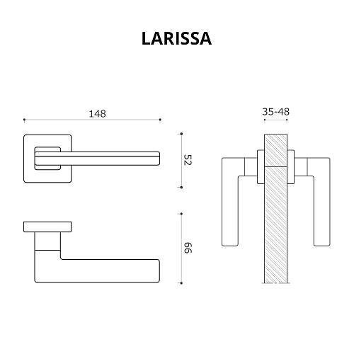 Дверная ручка SYSTEM Larissa RO11 CBM-AL7/CBM Матовый Хром /Белый / Матовый Хром