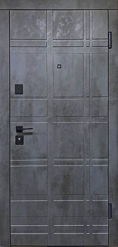 Двері вхідні Форт Нокс Оптима  Глазго Оксид темний/Оксид світлий 850 х 2030 ліва квартира