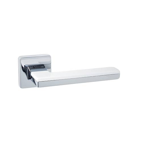 Дверная ручка SYSTEM Larissa RO11 CR-CR/AL7 Хром / Хром / Белые вставки