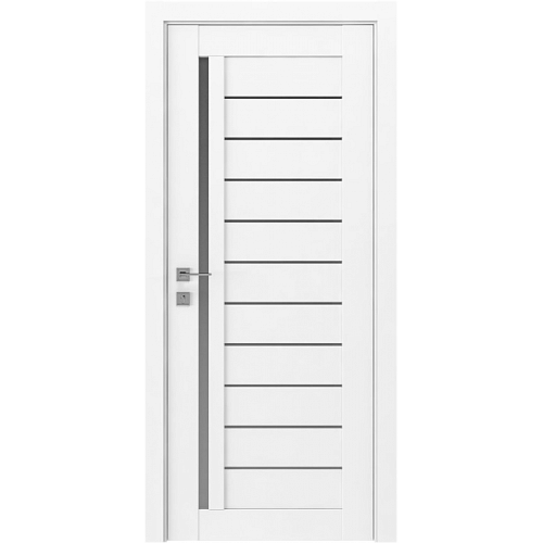 Дверь Rodos Bianca белая матовая (800*2000) полустекло