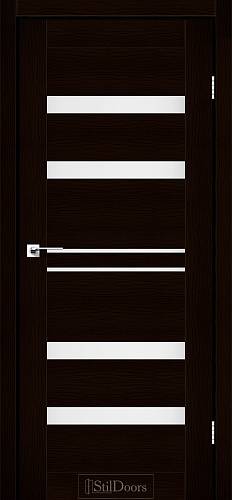 Дверне полотно CUBA StilDoors Венге премиум (800*2000) ПВХ, скло сатин