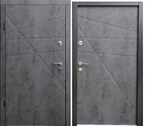 Двері вхідні Optima  Sierra (850/950*2040) Бетон темний/Бетон темный