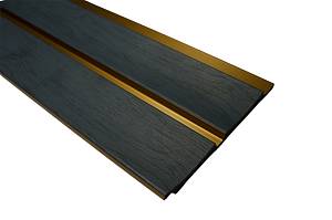 Панель стеновая полимерная Клевер 12812N -617G темно-синій з золотом(128*12*2900мм)20 шт/уп)