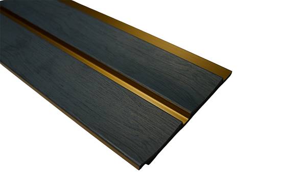 Панель стеновая полимерная Клевер 12812N -617G темно-синій з золотом(128*12*2900мм)20 шт/уп)