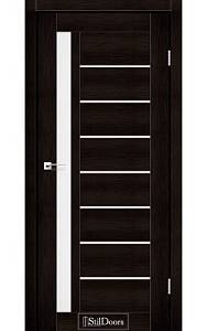 Дверне полотно LONDON StilDoors Венге премиум (800*2000) ПВХ, стекло сатин