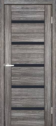 Дверь  Doors Smart С026 дуб браш (800*2000) ПВХ, черное стекло