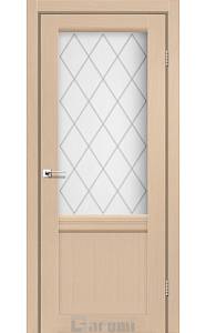 Дверь межкомнатная Darumi Galant-01 Дуб боровой (800*2000) стекло сатин + ромб графит D1