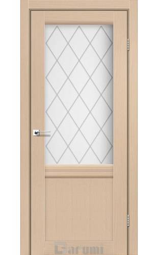 Дверь межкомнатная Darumi Galant-01 Дуб боровой (800*2000) стекло сатин + ромб графит D1