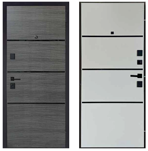 Двери Входные Магда тип 2 модель MG 288 Венге горизонт Серый/Шелл гориз 528,1 860, 960 (квартира)