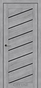 Дверне полотно GRANDIN City Line (900 х 2000, Сансет, Чорне скло)