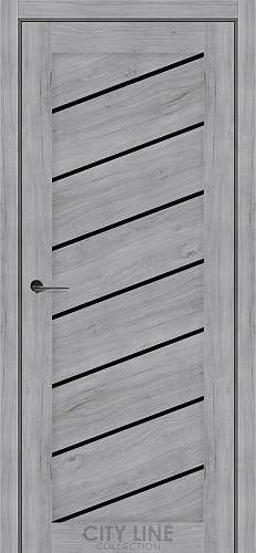 Дверне полотно GRANDIN City Line (900 х 2000, Сансет, Чорне скло)