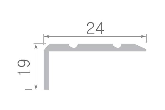 О-324-15 Порог Омис (24*19мм) лестничный рифленый ольха (1800мм)