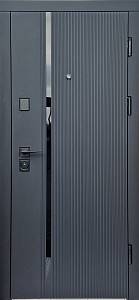 Двері вхідні Форт НоксТроя Чорний софттач/Білий сніг софттач 950х2030 права квартира