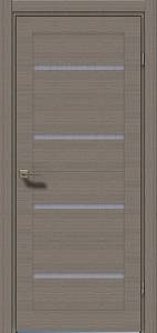 Дверное полотно ART 10.08 (800*2000) нордик ПВХ черное стекло (витрина)