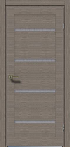 Дверне полотно АРТ 10.08 (800*2000) Nordic ПВХ чорне скло (вітрина)