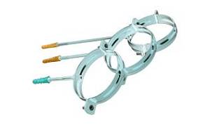 Держатель трубы Profil L220 ( 019 C ) белый стальной Д 100 (50 шт.)