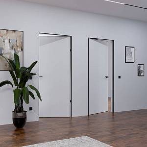 Двері прих монт INSIDE Торец алюм сірий+замок магнAGB+2зав прих Anselmi 2005*55*620*720*820*920