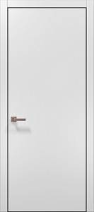 Дверь Doors Trento Т01B Белый Эмалит (800*2000*42) черный торец ПВХ врезка под замок, глухое