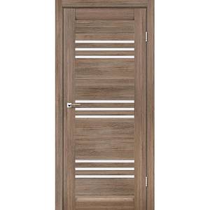 Двери межкомнатные Leador Sovana серое дерево (700*2000) sincrolam, стекло сатин белый