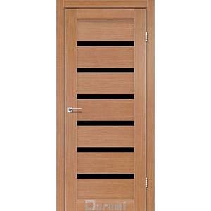 Дверь межкомнатная Darumi Vela Дуб натуральный (800*2000) стекло черное