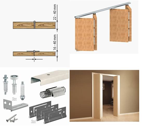 Комплект фурнітури Valcomp APOLLO 4/1518 mm, комплект на 4 створки по 14кг, без направл.