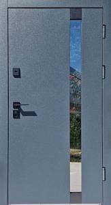 Двері вхідна Форт Нокс Крафт Термо Матов сір 7024 + чорний+склопакет/матовий білий 9003 850*2030ліва