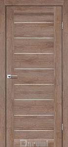 Дверь межкомнатная Darumi Leona Орех бургун (800*2000) стекло сатин белый