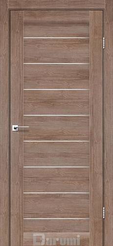 Дверь межкомнатная Darumi Leona Орех бургун (800*2000) стекло сатин белый