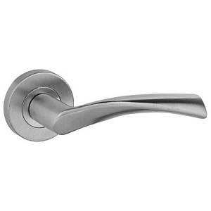 Ручка дверная Siba Garnet круглая розета  нержавеющая сталь