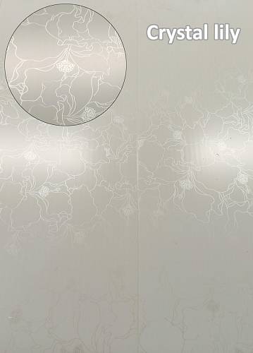 Панель ПВХ Хрустальная Лилия  (Crystal lily) термоперевод 0,25х6м  (10шт/уп) 8мм
