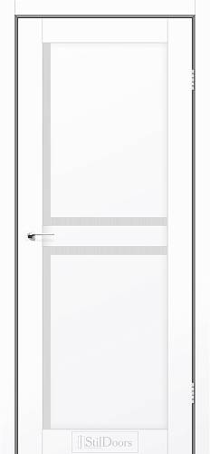 Дверне полотно Sacramento StilDoors Білий Мат (800*2000) ПП ,стекло сатин
