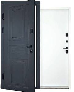 Двері вхідні уличн Abwer (Cottage) Scandi (498) 860/960х2050  ( Ral7021/білий) терморозрив