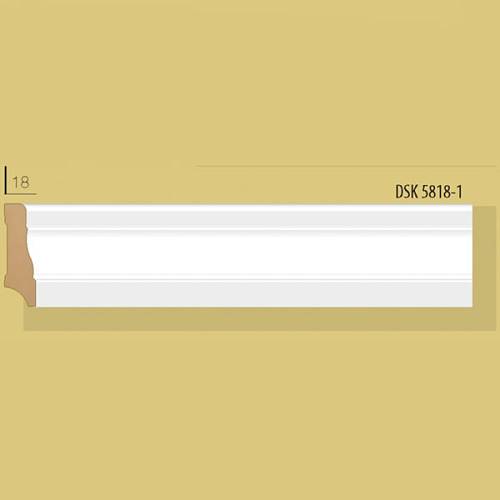 Плінтус Decolux DSK 5818 білий 58 * 18 * 2400мм (32шт/уп)