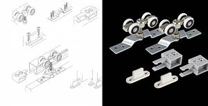 Раздвижная система (ролики) MVM SD-100 (до 100 кг)