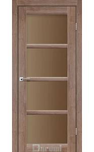 Дверь межкомнатная Darumi Avant Орех бургун (800*2000) стекло бронза