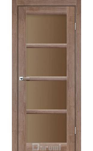 Дверь межкомнатная Darumi Avant Орех бургун (800*2000) стекло бронза