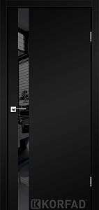 Двери Korfad Glass Loft Plato GLP-02 Super PET 700х2000 Lac.черн,черная кромка.