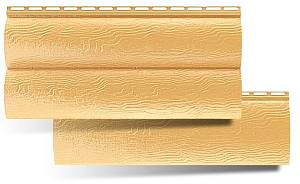 Сайдинг Альта Block House двухпереломный виниловый золотистый (320*3100=0,992кв.м)(16шт/уп)