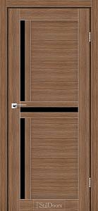 Дверне полотно West StilDoors Італійський Горіх (800*2000) ПВХ, стекло черное