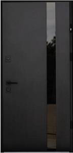 Двері вхідні Hardy St Securemme HPL Slim P Glass Black NT/Starlight 970*2050права