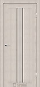 Дверь межкомнатная Darumi Christi Дуб мембау (800*2000) стекло черное