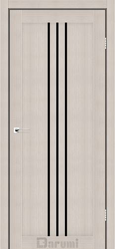 Дверь межкомнатная Darumi Christi Дуб мембау (800*2000) стекло черное