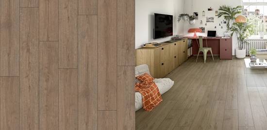 Ламінат Egger Classic Aqua EL2191 Дуб Турин коричневий 4V 8/32 1,292*0,193 (0,24935м2(1,9948м2/8шт)