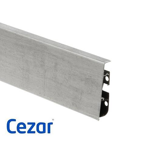 Плінтус ПВХ Hi Line Prestige Cezar Матовый №256 Сірий камень (74*22*2500)