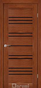 Дверь межкомнатная Darumi Versal Орех роял (800*2000) стекло черное(Ск_Д)