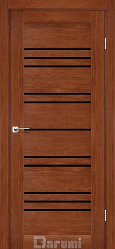 Дверь межкомнатная Darumi Versal Орех роял (800*2000) стекло черное(Ск_Д)