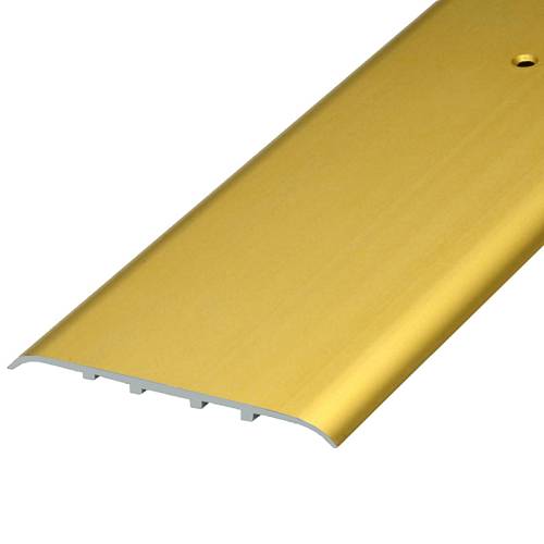 845-03 Порог Омис (80мм) напольный гладкий широкий золото (1800мм)