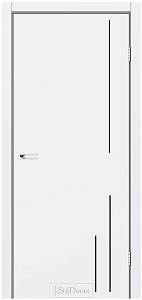Дверне полотно LOFT RAIN Stildoors 800 х 2000, Білий мат, Чорний +звичайна  кромка