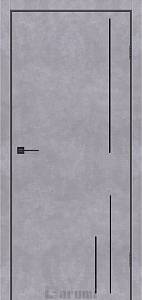 Дверне полотно Darumi  PLATO LINE PTL-06, 800 х 2000, Сірий бетон, Алюміній+чорний торець