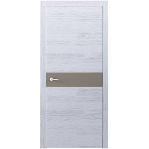 Дверь Родос Berta G шпон дуб белый (800*2000) стекло латте